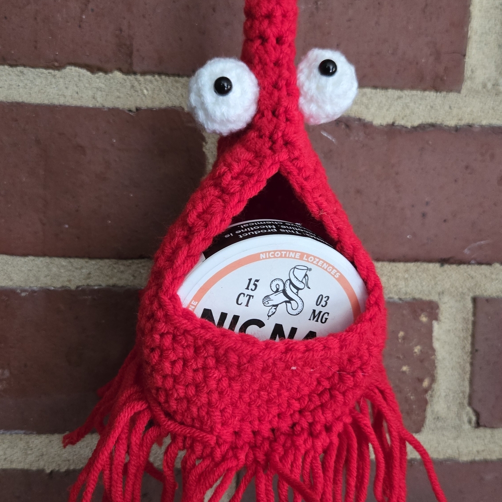 Crochet Hanging Car Charm Air Plant Holder Cute Boho Organizer Handmade One Only - Picture 2 of 5